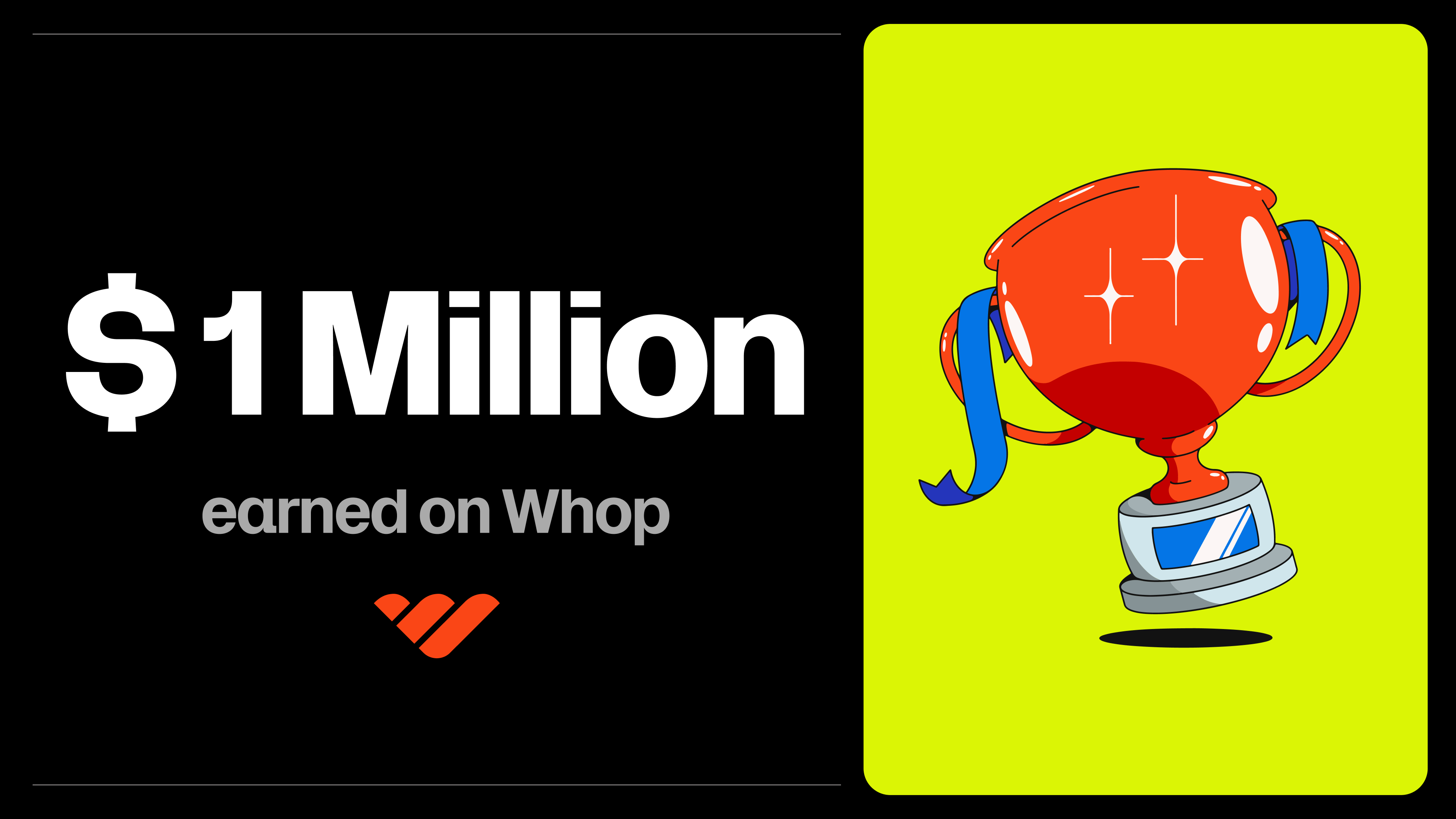 Whop 1 million milestone